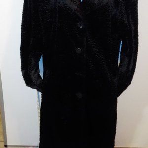 Alpine Studio Vintage RN 15101 Black soft long Coat Size L